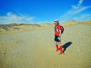 Jamie Flanagan at the 160 mile Ocean Floor Race ultra-marathon in Egypt