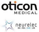 Oticon Medical and Neurelec logos