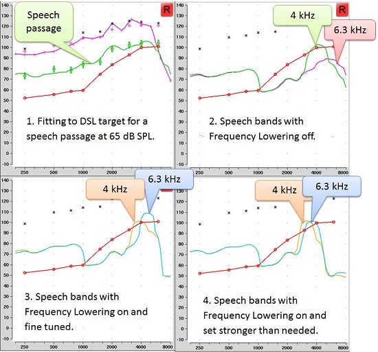 Steps in fitting a hearing aid with frequency lowering using the Audioscan Verifit