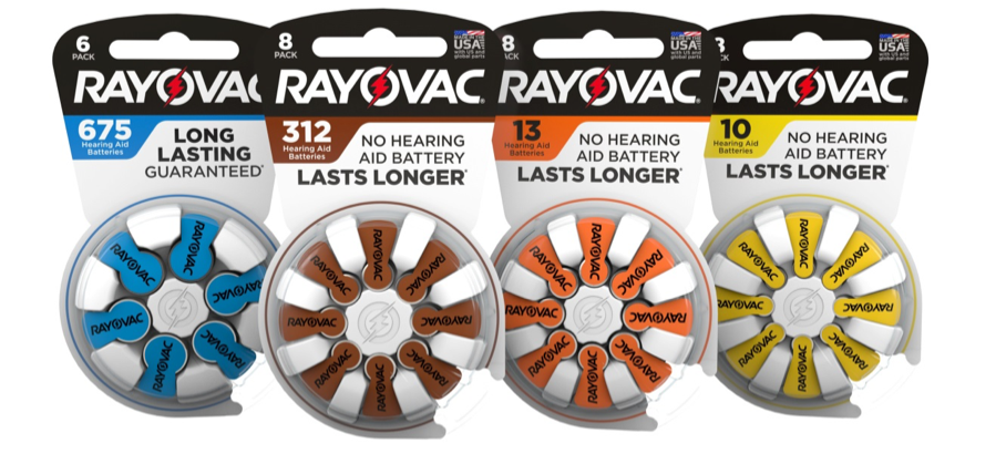 RAYOVAC hearing aid battery line