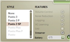 Selecting the Ponto 3 family in the software