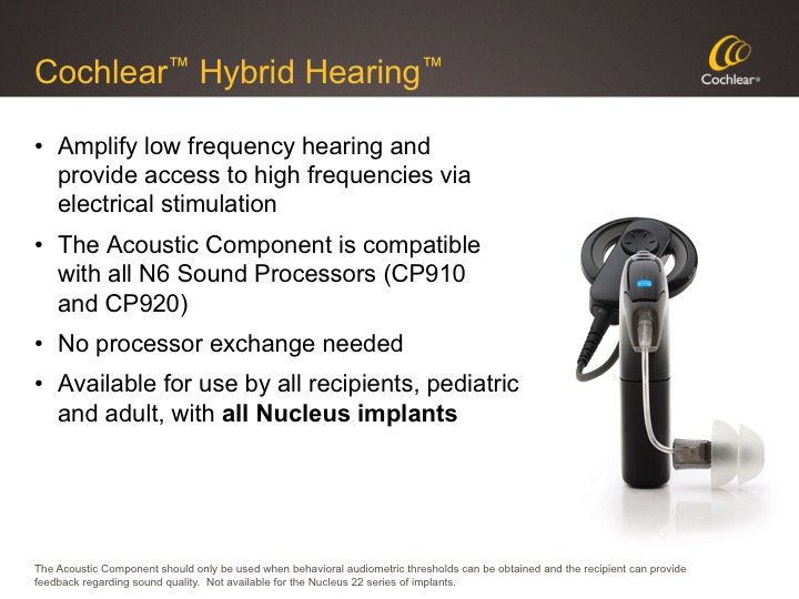 Cochlear Hybrid Hearing