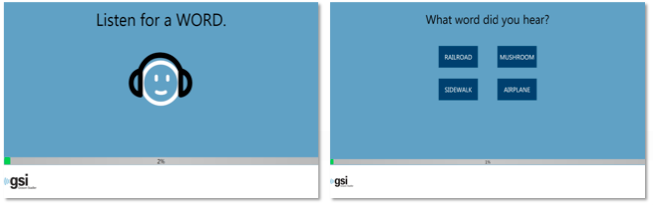 Speech testing utilizes forced choice for SRT and WRS