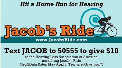 Jacob's ride text-to-donate number flyer