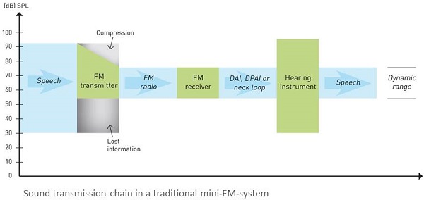 Dynamic range in an analog FM system