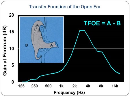 Transfer function of the open ear