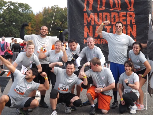 Oticon's 15-member Tough Mudder team