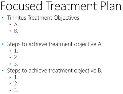 Guideline for tinnitus treatment plan