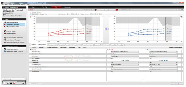 Screen shot of Aventa software