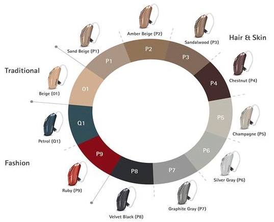 Audéo V color palette