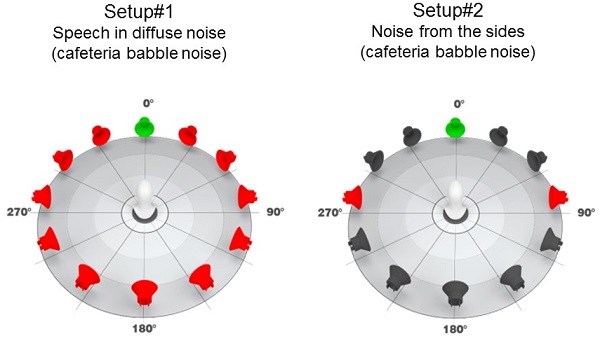 Two speech-in-noise conditions for research