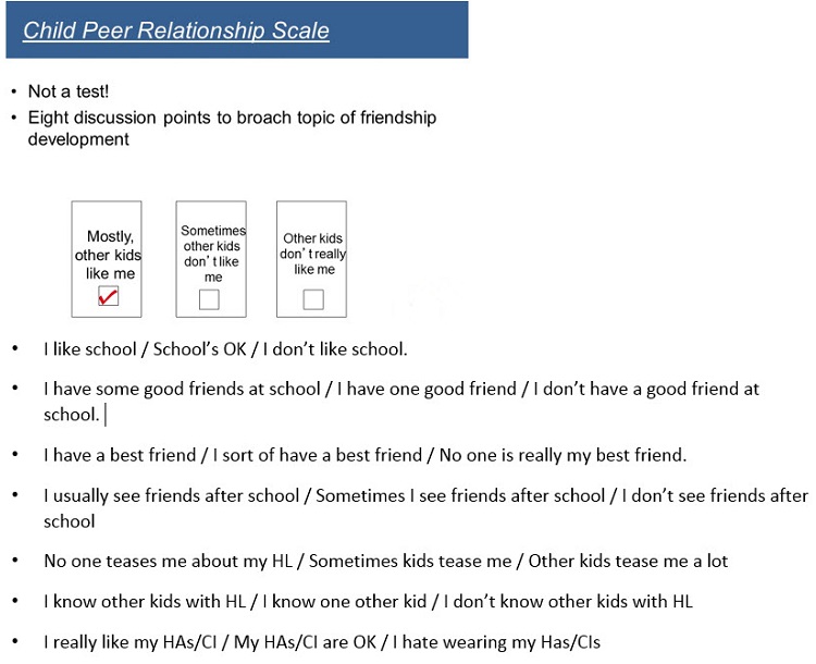 Questions for children to address on the Child Peer Relationship Scale