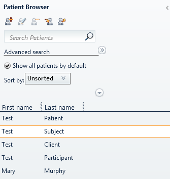 Patient browser in Noah 4 checked