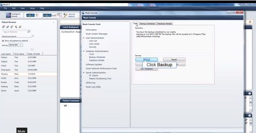 Screenshot from Video 12 Create Noah Backup and Verify