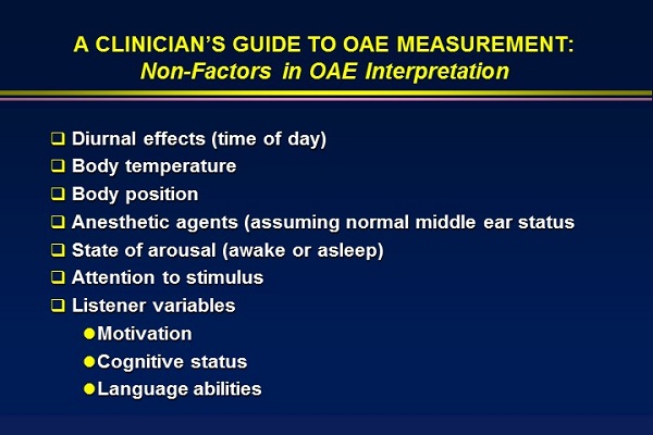 Non-factors in OAE interpretation