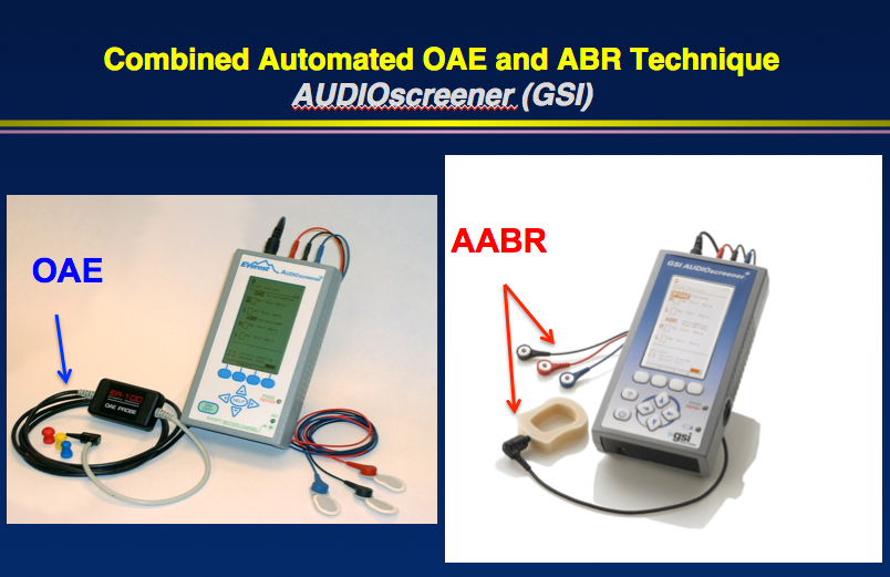 AUDIOscreener device with OAE and automated ABR technology