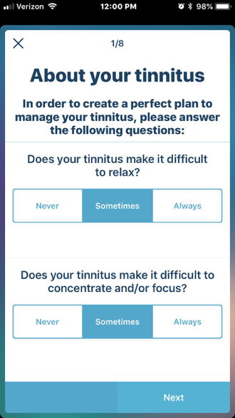 Questions about your tinnitus
