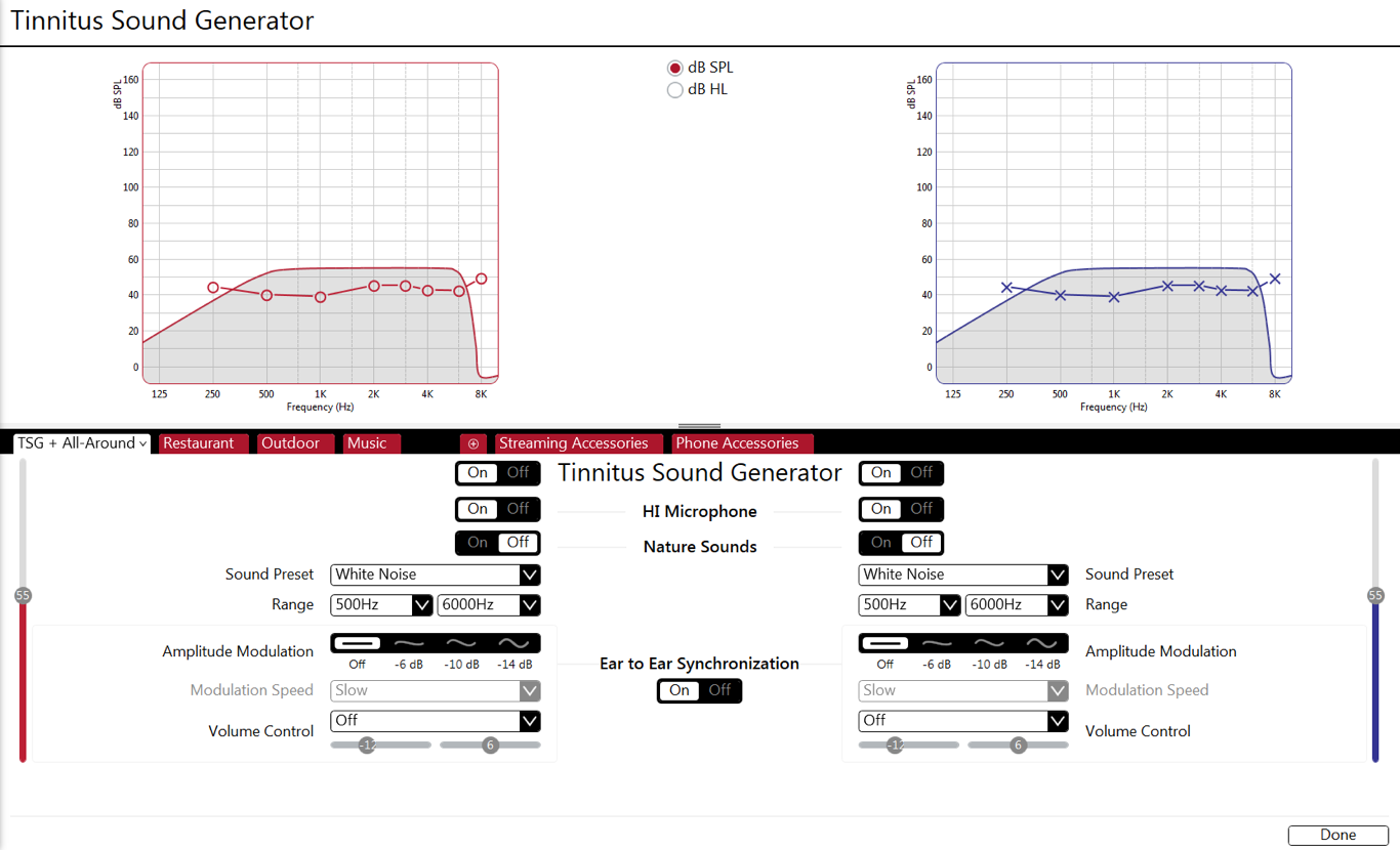 TSG fitting software in the on position