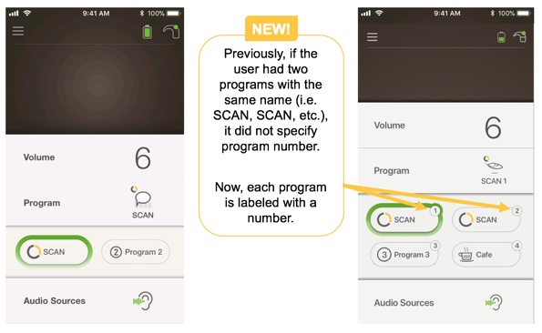 Program number labeling update