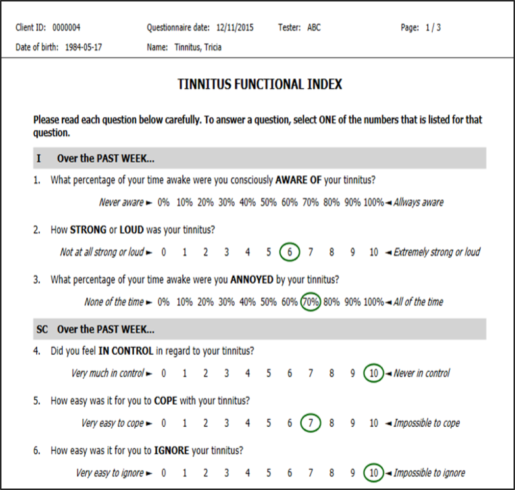 Tinnitus Functional Index