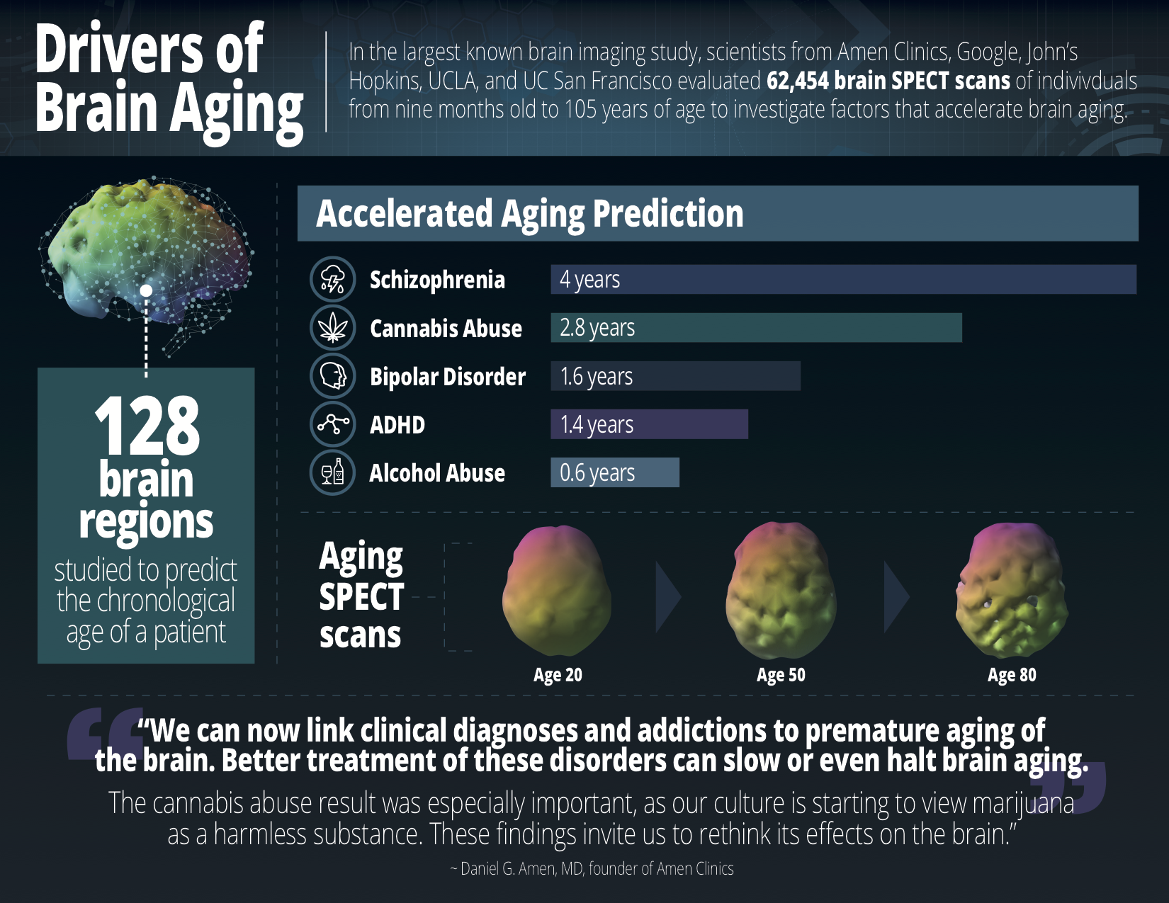 Brain aging infographic