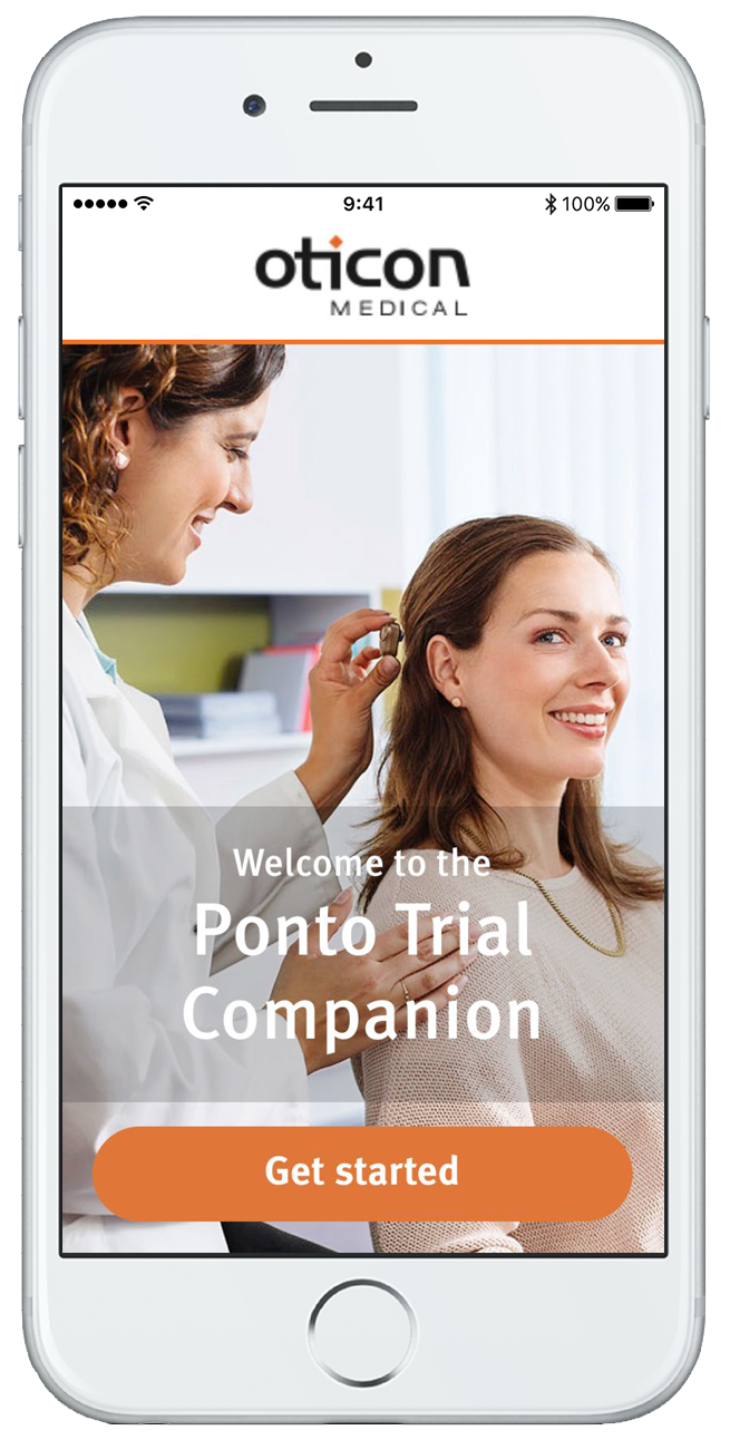 Oticon Ponto Trial Companion mobile app