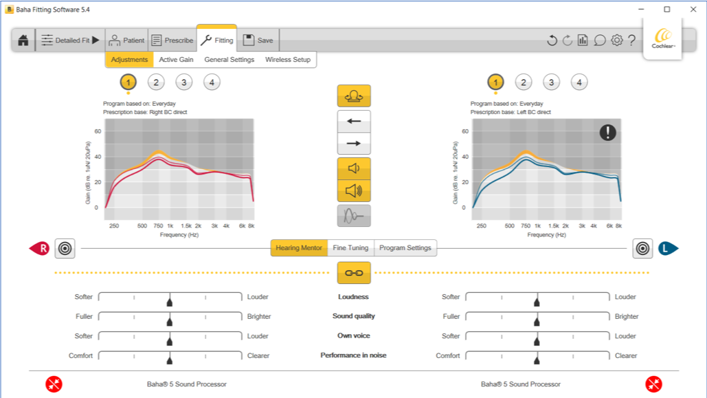 Screenshot of software. unlink processors and Control Sync function