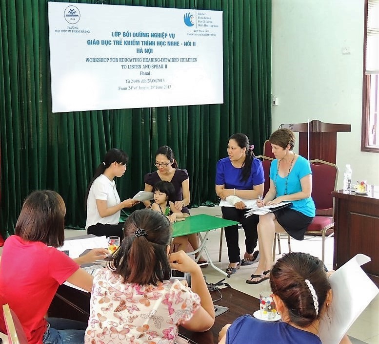 The Global Foundation volunteer team of Pediatric Audiologists and Listening and Spoken Language Specialists