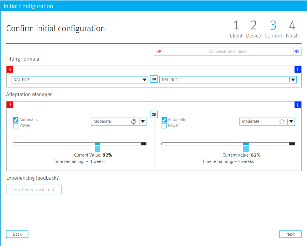 Initial configuration. confirm initial configuration