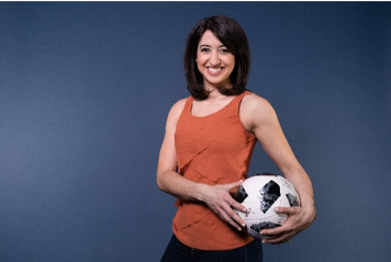 Lori Rakita AuD with soccer ball