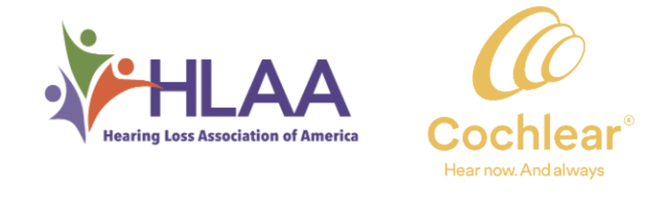 Hearing Loss Association of America and Cochlear logos