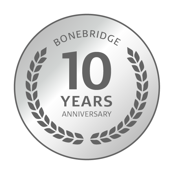 BONEBRIDGE 10 years anniversary emblem