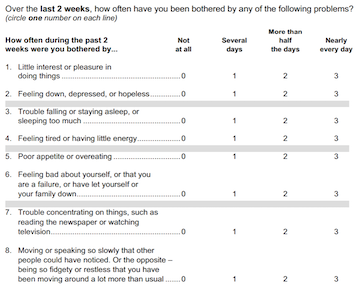 Personal Health Questionnaire Depression Scale (PHQ-8)