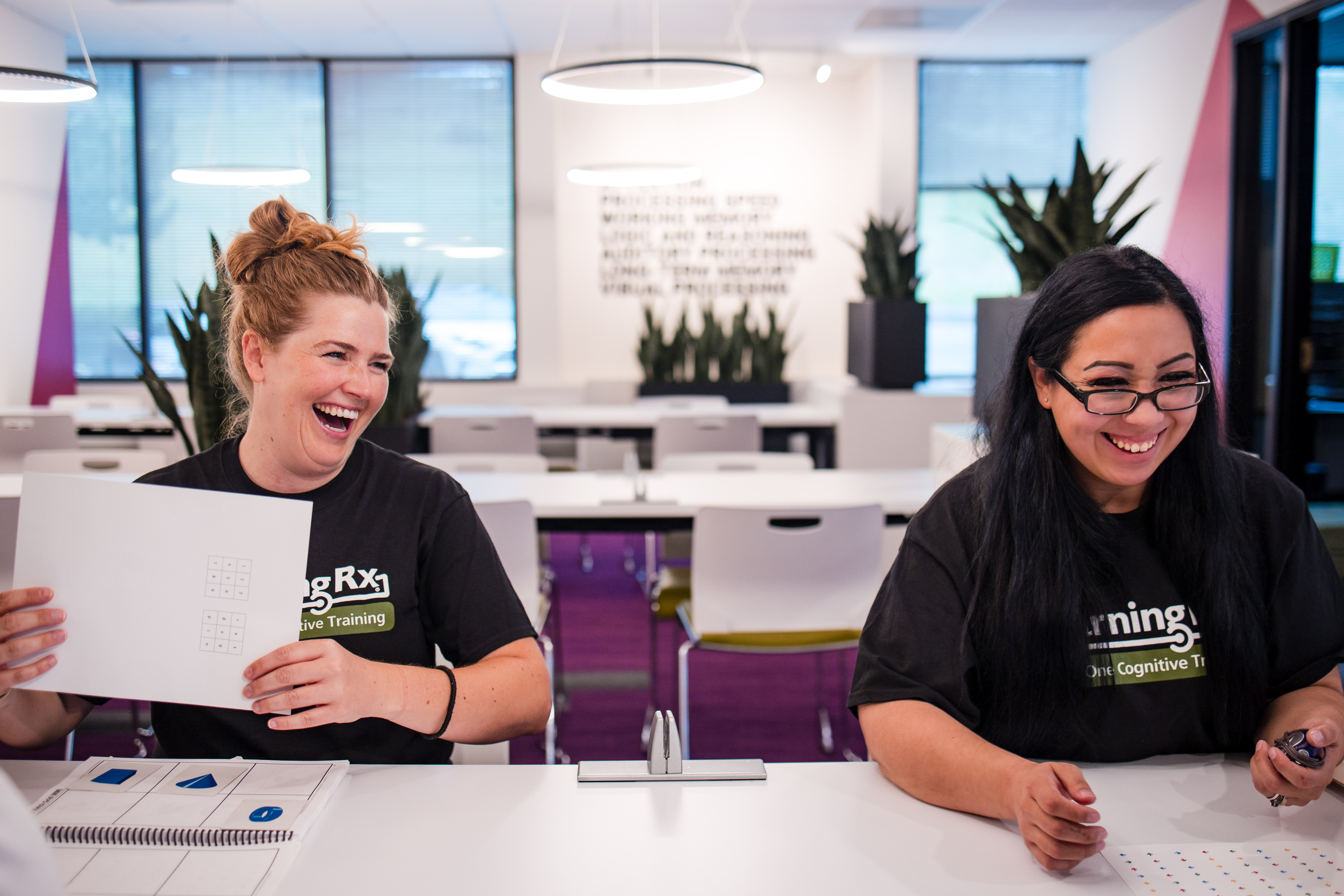 happy team members working